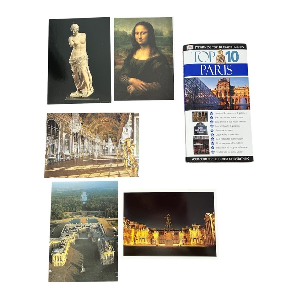 Paris France Travel Guide & 5 Postcards